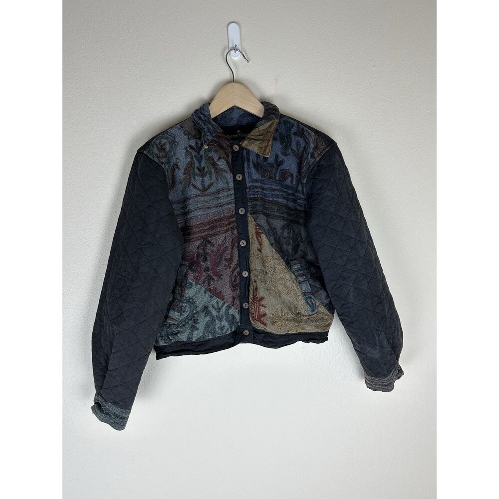 Sacred Threads Patchwork Quilted Jacket Women's M… - image 1